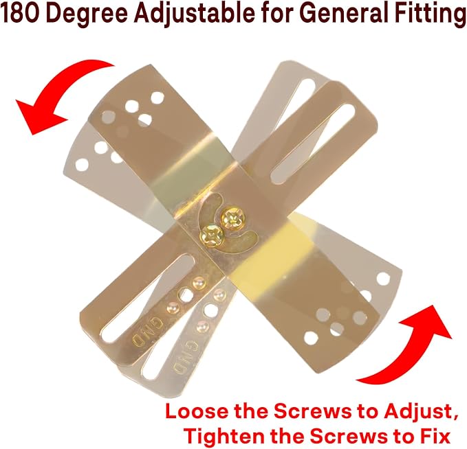 2Pack 4" Light Fixture Mounting Brackets, Adjustable Mounting Plates - Image 3