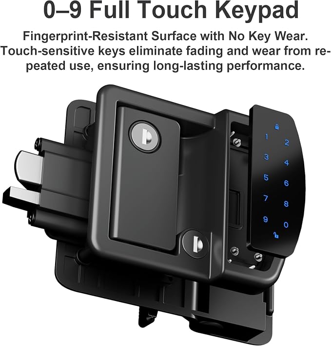 RV Door Lock Replacement, All-Metal Smart Keyless Entry Camper Door Lock | - Image 4