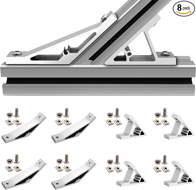 8pcs 3030 45/135 Degree Corner Bracket Connector 3030 Extrusion Hardware T-Slot by SeekLiny
