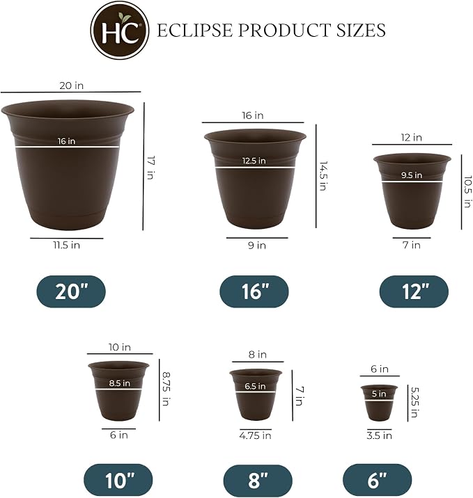 The HC Companies Eclipse Round Planter - Image 4