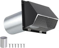 6 Inch Hooded Wall Vent with Screen and Damper, Galvanized Steel by JYINCPED