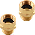 2 Pcs BSP to NPT Adapter Brass G1/2 Female Thread to 1/2 NPT Male Thread by Tecmolog