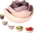 Notakia Salad Decorative Bowls Lotus Shaped Pasta Bowls Dishwasher Safe by Notakia