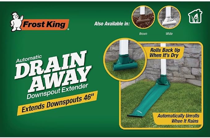 Frost King DE46BR Automatic Plastic Drain Away Downspout Extender, Extends - Image 2