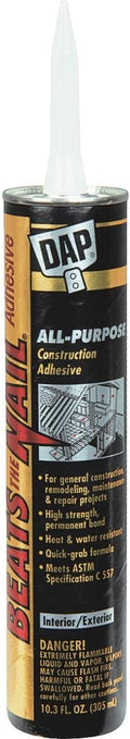 Dap 25082 10.3 Oz Beats The Nail Adhesive by DAP