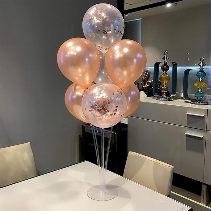 ZJDHPTY 4Set Rose Gold Balloon Stand Table Centerpieces Party Decor | Birthday - Image 4