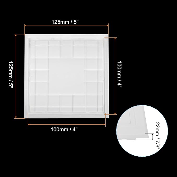 PATIKIL 4x4 inch Removable Hinged Access Panel, ABS Plumbing Access Doors Easy - Image 2