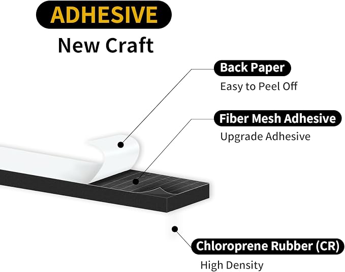Weather Stripping Door Seal, High Density CR, 2 in x 1/2 in x 6.5Ft | Door - Image 5