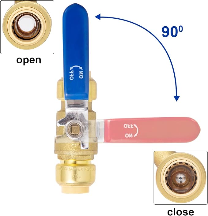 1/2 Inch Push-Fit Full Port Ball Valve - Image 6