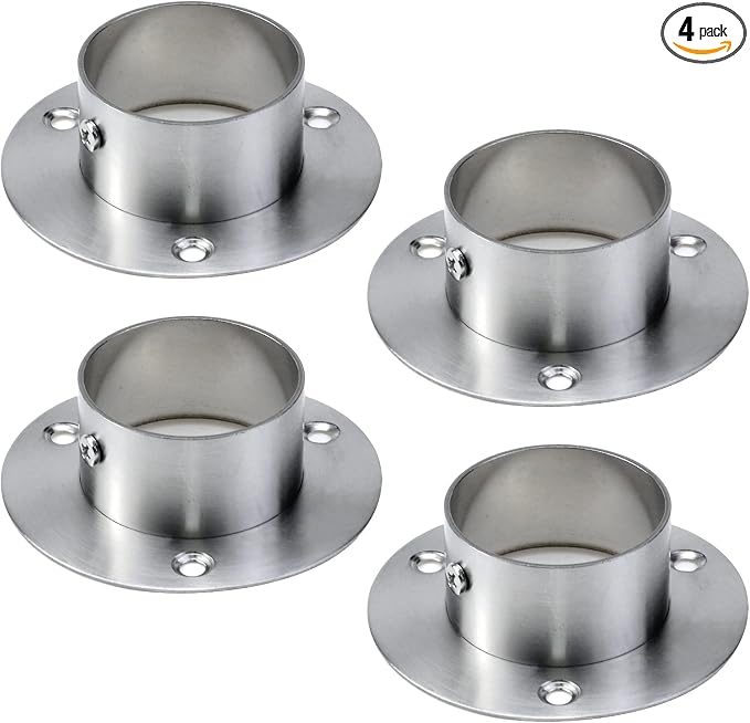 Antrader 4-Pack 2-Inch Stainless Steel Closet Rod Flanges by Antrader