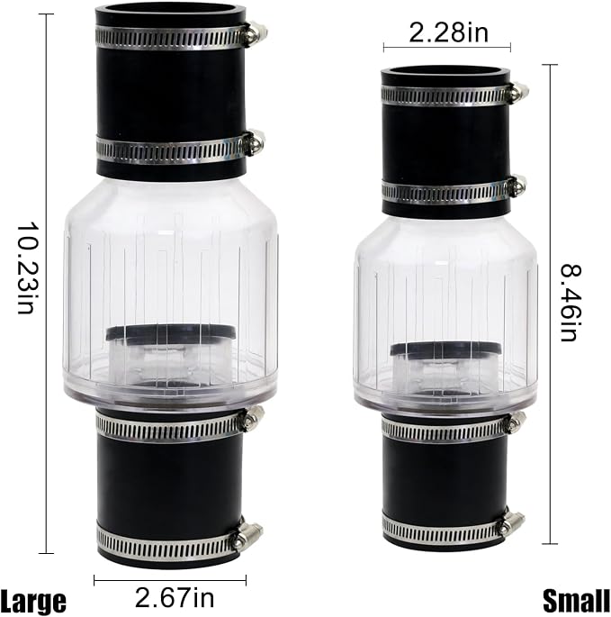 2 Inch Sump Pump Check Valve for Condensate and Sewage Pipes, Silent Check - Image 2