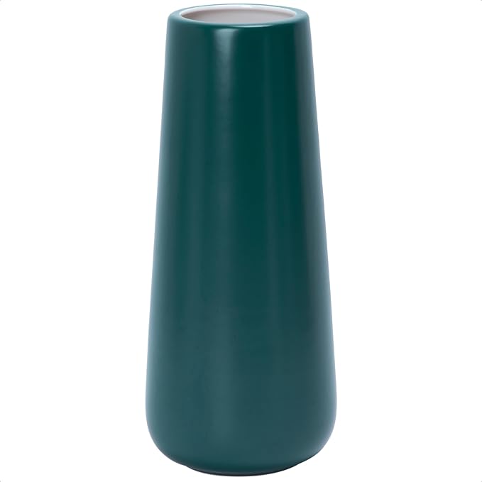 D'vine Dev 11 Inch Ceramic Flower Vase Matte Finishing, Minimalist Design by DvineDevPlanterPotsandStand
