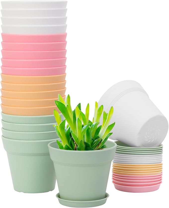 20 Pack 4 inch Plant pots, planters by GARDIFE