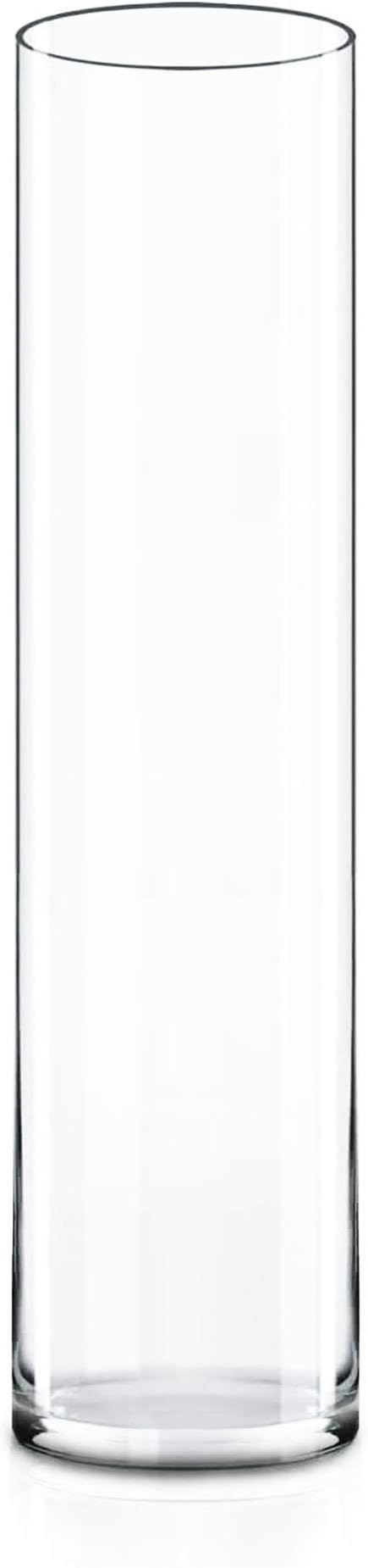 CYS EXCEL Cylinder Clear Glass Vase | Multiple Size Choices Glass Flower Vase by CYSEXCEL%C2%AE