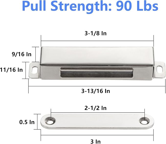 330 LBS Pivot Hinge Set with Magnetic Door Catch - Image 7
