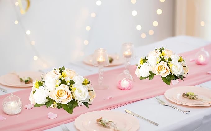 Flower Balls Wedding Flower Centerpieces: 6 Pcs Fake Roses - Image 6