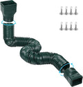 plusgutter 11.5ft Long Gutter Downspout Extensions Flexible, Down Spout Drain by plusgutter