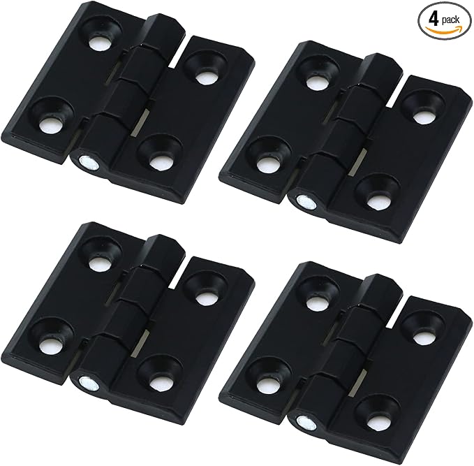Woogim 4PCS Black Heavy Duty Cabinet Door Hinges 50mmx50mm | Reinforced Ball by Woogim