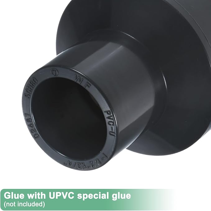 M METERXITY 4-Pack UPVC Reducer Pipe Fitting, 1-1/2"x3/4" Reducing Coupling - Image 4