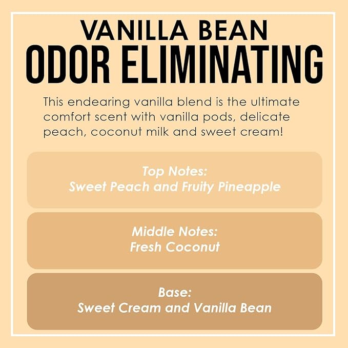 Vanilla Bean Odor Eliminating Highly Fragranced Candle - Image 4