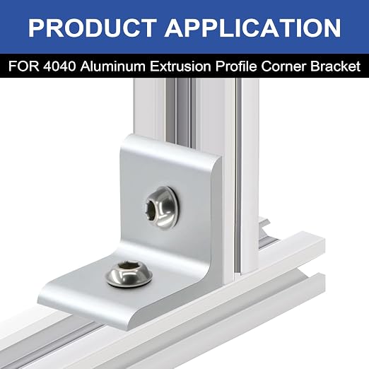 24Pack 4040 Corner Bracket Connector 90Degree Angle Bracket Silver | 40 Series - Image 5