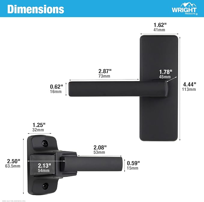 Wright Products Contemporary Lever Latch - Image 5