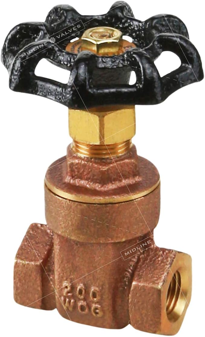 Midline Valve 427U336-5 Gate Valve, 1-1/4 in. FIP Connection, Cast Brass - Image 3