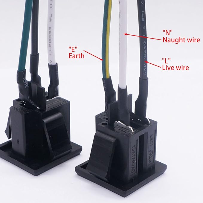weideer 3Pcs 3 Pins US Power Socket Plug Panel 15A 125V AC Panel Mount Outlet - Image 5