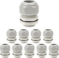 10 Pack NPT 3/8" Cable Glands Waterproof Adjustable 5-10mm Cable Connectors by LeMotech