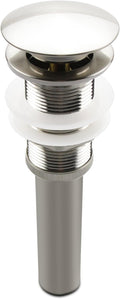 Bathroom Sink Pop Up Drain Without Overflow, Large Cap, Brushed Nickel by ALLWIN-HOUSEWARE