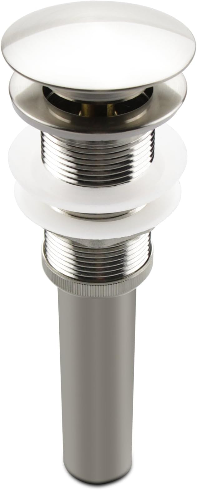 Bathroom Sink Pop Up Drain Without Overflow, Large Cap, Brushed Nickel by ALLWIN-HOUSEWARE