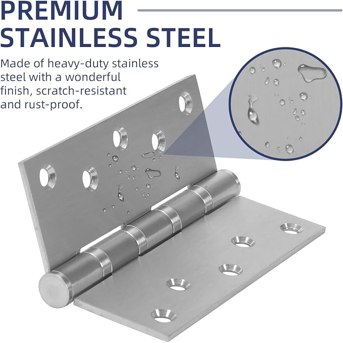 6 Pack Ball Bearing Door Hinges - Image 3