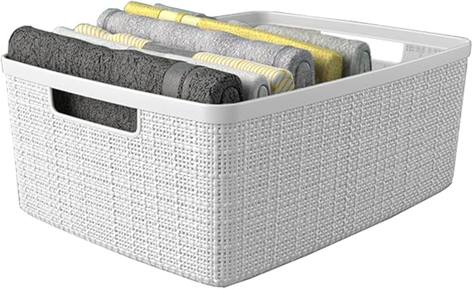Curver Set of 6 Medium 12L Jute Decorative Plastic Organization and Storage - Image 3