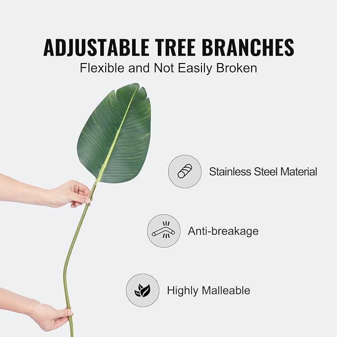 VEVOR Artificial Bird of Paradise Tree, 5 FT Tall Faux Plant, PE Material & - Image 5