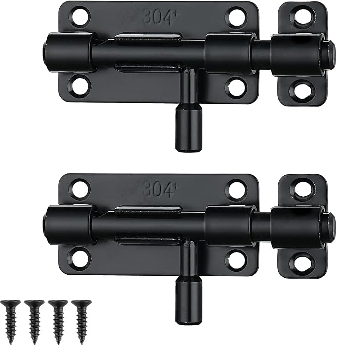JQK Door Security Slide Latch Lock Barrel Bolt, 304 Stainless Steel Sliding by Homeimprovement