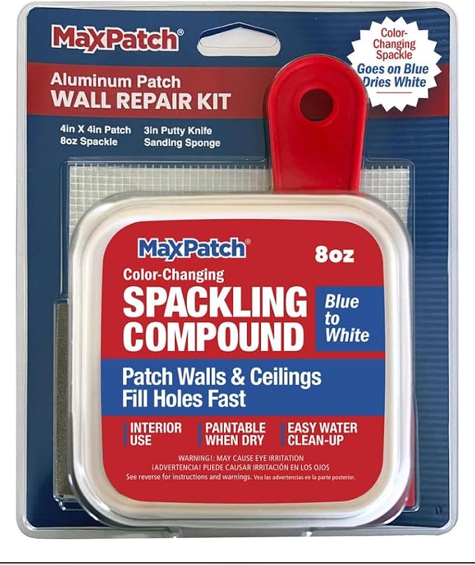 WALL Repair KIT Aluminum with Color Changing Spackle by Maxpatch