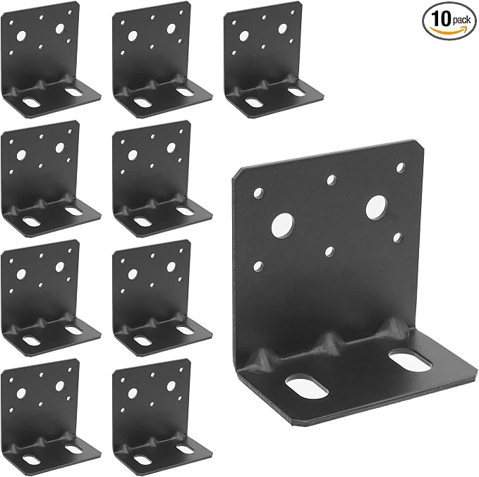 Black 6x6 Post Base Bracket by mBracket