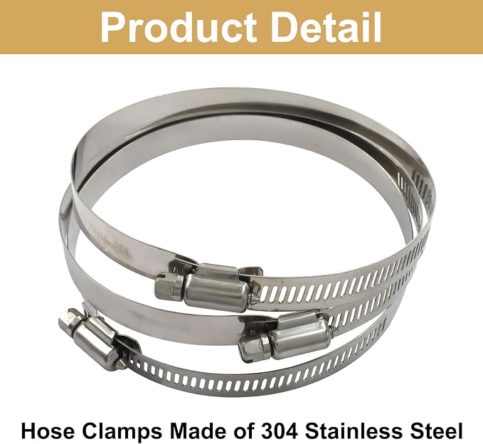4 Inch 3-Way Duct Splitter | Y Shape Connector, Includes 3 Hose Clamps - Image 4