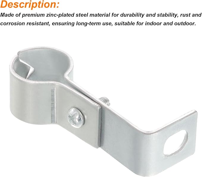 uxcell L Shaped Standoff Pipe Clamp Strap Fit - Image 3