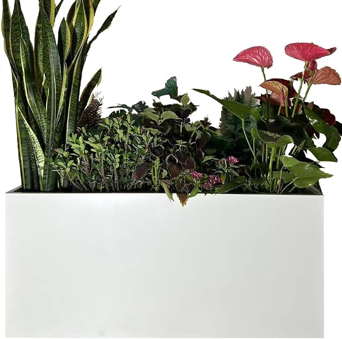 40" L x 16" W x 18" H Metal Large Rectangular Planter by MinCHI257