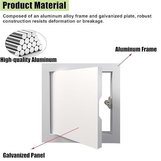 14" X 20", Aluminum Alloy Push-to-Open Inspection Door, Paintable Hidden - Image 2