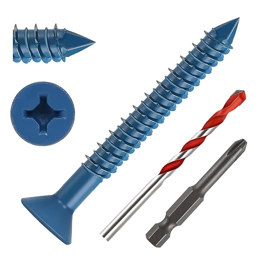 1/4" x 2-1/4" Concrete Screws, Brick or Stucco by Unknown