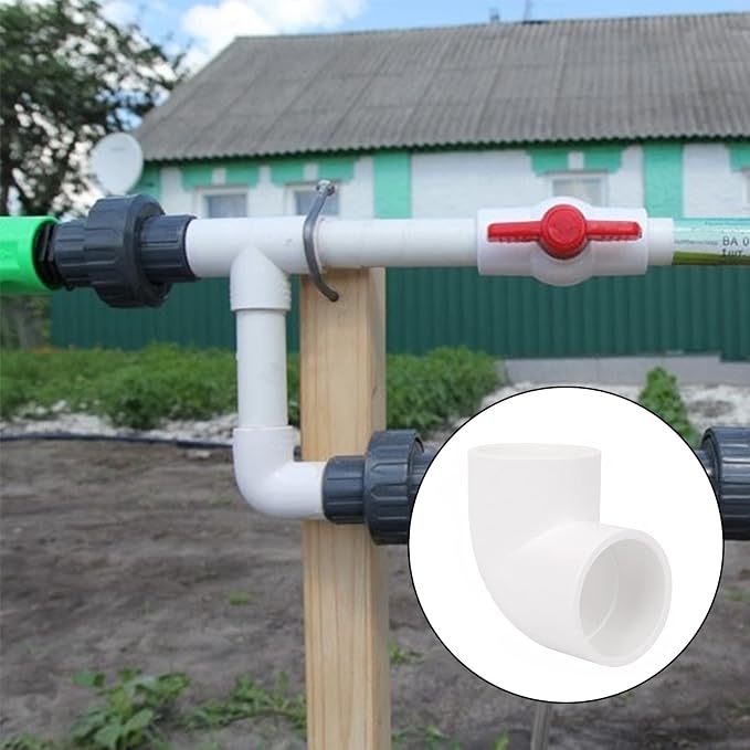 8Pack 1-1/4" 90 Degree Elbow PVC Pipe Fittings 2 Way Right Angle PVC Pipe - Image 7