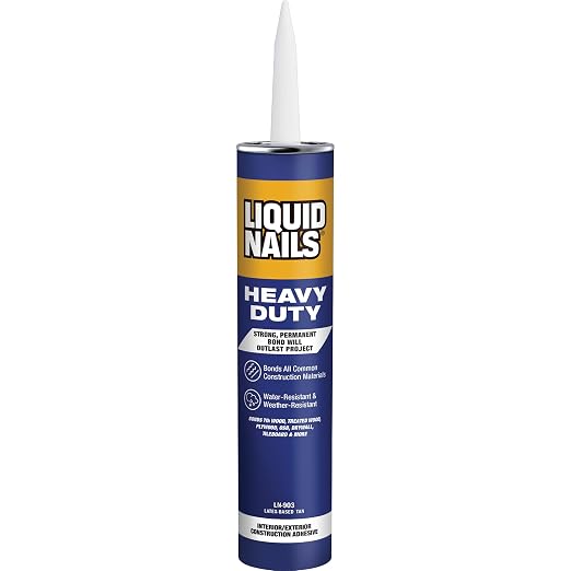 Liquid Nails 10 oz Heavy Duty Construction Adhesive | Waterproof by LiquidNails