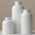 Large Modern Ceramic Vase Set, 10 Inch Tall, 4 Inch Width, 3-Piece Decorative by Vaurcesavase