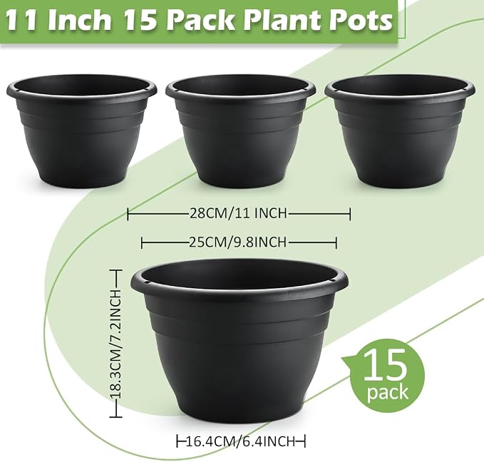 RooTrimmer 15 Pack 11 Inch Plant Pots - Image 2