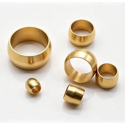 228PCS Brass Compression Fittings Assortment kit, 6 Sizes Sleeves Ferrules - Image 6