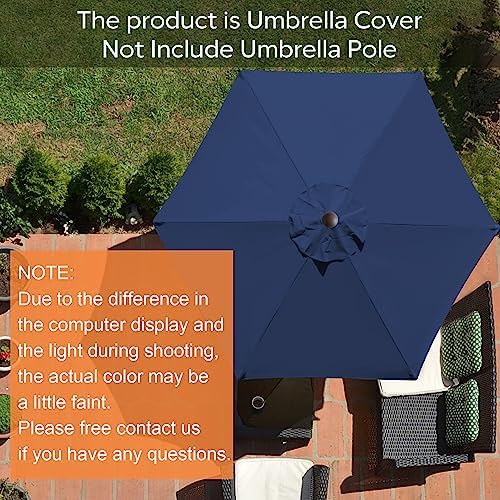 EliteShade USA 7.5FT Replacement Covers 6 Ribs Market Patio Umbrella Canopy - Image 4