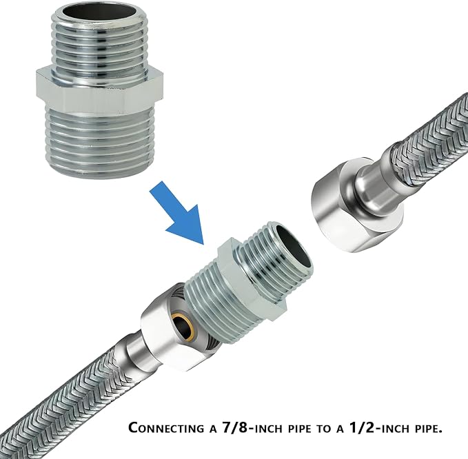 Brass 1/2"x7/8" or 15/16" Double Male Splitter | Double male extension - Image 6