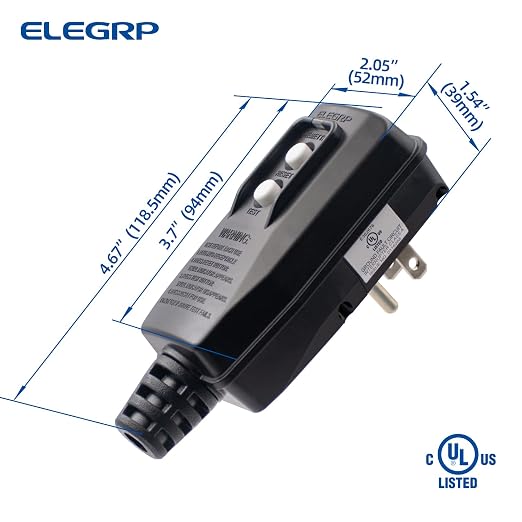 ELEGRP G1215PA G20PASR Patented Auto-Monitoring GFCI Replacement Plug Assembly - Image 6